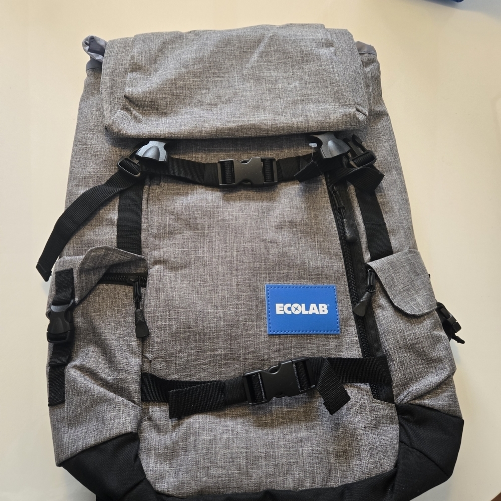 Gray and Black Men's Backpack
